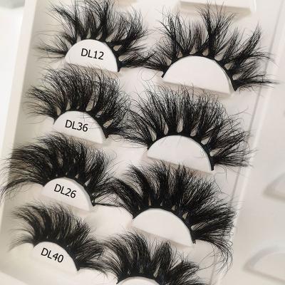 China Long lasheswholesale seller 3d natural mink lashes lashes book lashes book lashes seller lashbox best quality 3d 25mm bundle fluffy lashes for sale