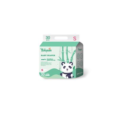 China Wholesale High Quality Disposable Yobysin Biodegradable Printed Baby Bamboo Diaper Diaper Manufacturer A 100% First Rate Diaper Diapers for sale