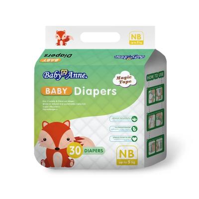 China Yobysin Printed Biodegradable Baby Disposable Diaper Diaper Diaper Manufacturer Wholesale for sale