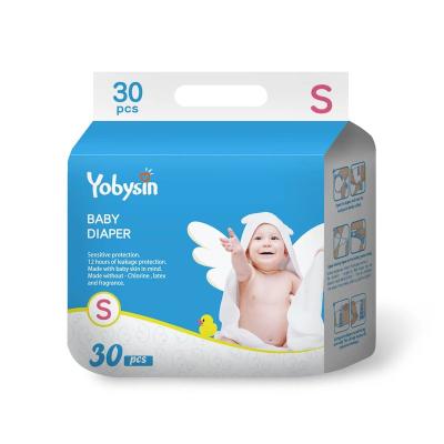 China Yobysin Printed Disposable Baby Diaper Cloth Like Backsheet Printed OEM Baby Diaper Diaper for sale