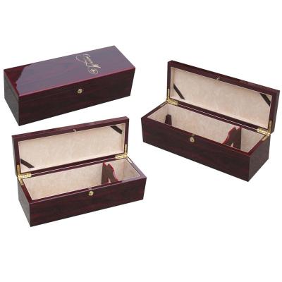 China Custom Recycled Materials Wine Packing Crate Wooden Wine Box Wholesale for sale