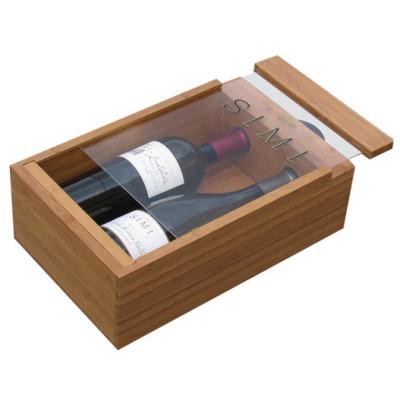 China Wholesale Biodegradable Custom Wine Rack Antique Wooden Wine Packing Box for sale