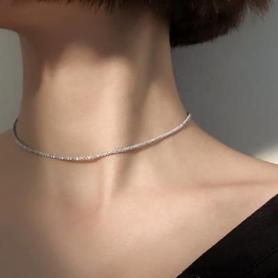 China Europe and America fashion jewelry alloy necklace Gypsophila necklace women gift chain party short choker necklace for sale