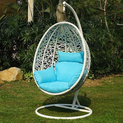 China Modern Outdoor Patio Balcony Hanging Rattan Swing with Single Seat for sale