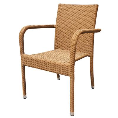 China Outdoor Stackable Restaurant Hotel Dining Area Garden Restaurant Rattan Bistros Dining Chair for sale