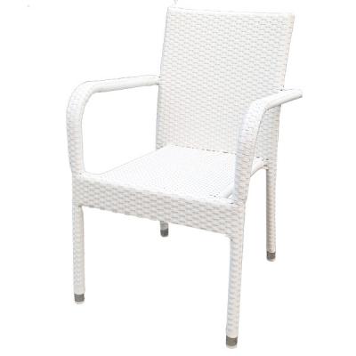 China Restaurant Hotel Dining Area Garden Wholesal Rattan Restaurant Furniture Good Quality Stacking Outdoor Dining Chair for sale