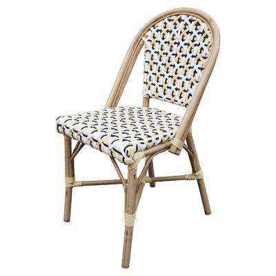 China Modern Wholesale Good Quality Outdoor Rattan Chair Paris Bistro Chair In Colorful Woven for sale