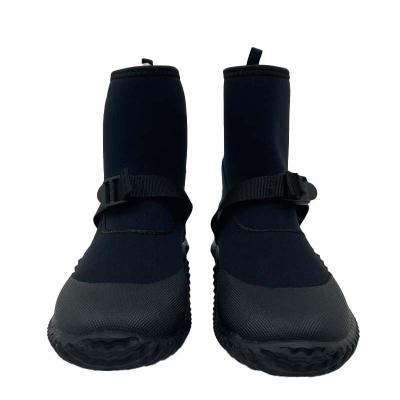 China 100%Waterproof Anti-odor Rubber Shoes 3.5mm Neoprene Double Ripped Diving Boots for sale