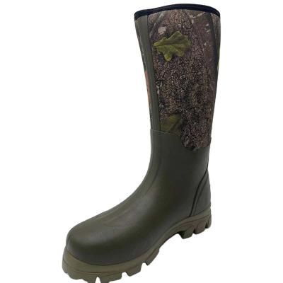 China Anti-Smell Mens Camouflage Rubber Agricultural Rain Boots Outdoor Neoprene Rain Boots for sale