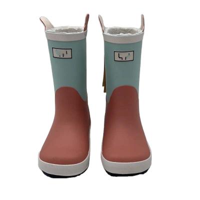 China Customized Wholesale Fashion Waterproof High Quality Kids Waterproof Pink Rubber Rain Boots for sale