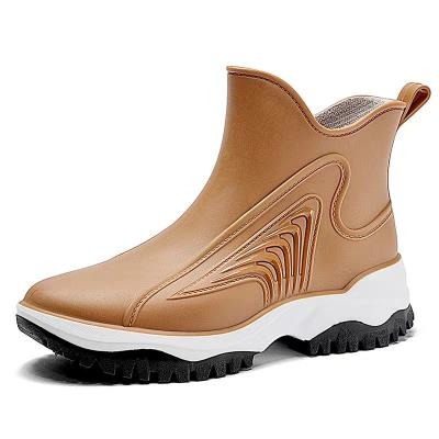 China Fashionable Women Waterproof PVC Rain Shoes Non Slip Restaurant Work Shoes for sale