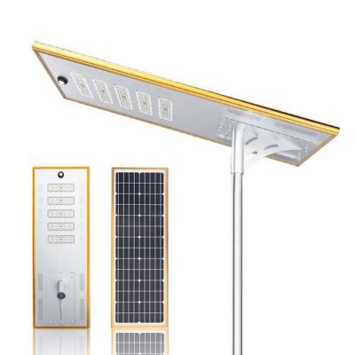 China Auto Open Street Light 12v DC 100w 200w Bridgelux Chips All In One Led Solar Street Light for sale