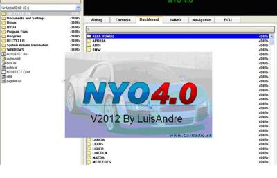 Cina Software NYO V4.0 dell'automobile in pieno per l'odometro RadioCar, navigatore dell'airbag in vendita