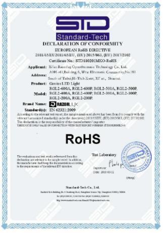 RoHS - Xi'an Razorlux Optoelectronic Technology Co., Ltd.