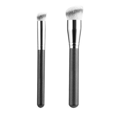 China High Quality Oblique Flat Contour Brush Head 2 Pcs Makeup Foundation Brush Set Contour Brush for sale