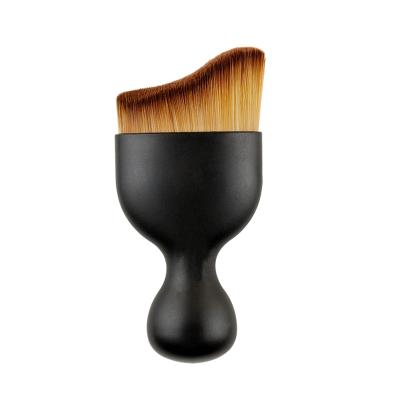 China High Quality Black Makeup Brush Private Label Custom Cosmetics Black Foundation Single Makeup Brush for sale