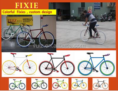 China 700C aluminum alloy fixie OEM fixed speed bikes colorful fixie custom design single speed bike Taiwan manufacturer for sale