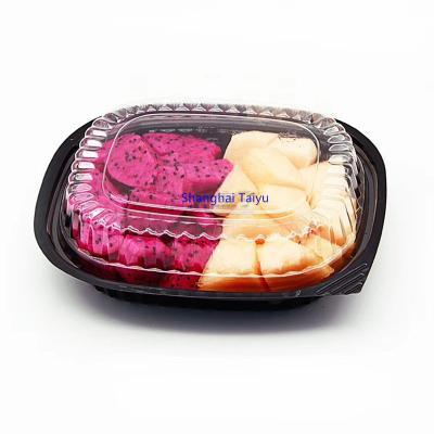 China OEM Shanghai Taiyu Disposable Blister Transparent Custom Plastic Food Fruit Packaging Blister Tray With Lid For Fruit /Vegetable for sale