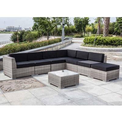 China Modern New Products 8PCS Sofa Sets Premium Garden Patio Aluminum Sofa Sets Luxury Couch for sale