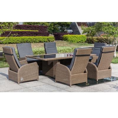 China 2022 New Modern Luxury Outdoor Round Adjustable Rattan Chair Rattan Furniture Rattan Sofa Rattan Sets for sale