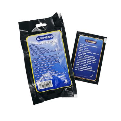 China Antibacteria Wipes Leather Shoes Polish Shine Wipes Remover Wet Wipes Leather Care Cloths for sale