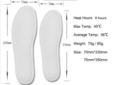 China Factory Good Quality Breathable Self Warmer Wholesale Disposable Insoles Foot Warmer Pad for sale