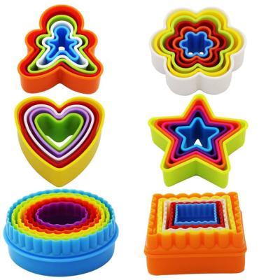 China Sustainable Different Shape Plastic Fondant Cookie Cutter Set for sale