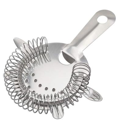 China Disposable Disposable Bar Accessories Stainless Steel Cocktail Ice Strainer for sale