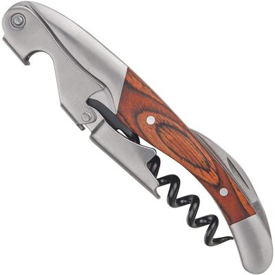 China Multi Multi Handle Wooden Bottle Wine Opener Corkscrew With Knife for sale