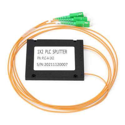 China FTTH Fiber Optic PLC Splitter 1x2 SC/APC SC/UPC Module ABS Module Ftth Fiber Splitter Cassette Type Splitter for sale