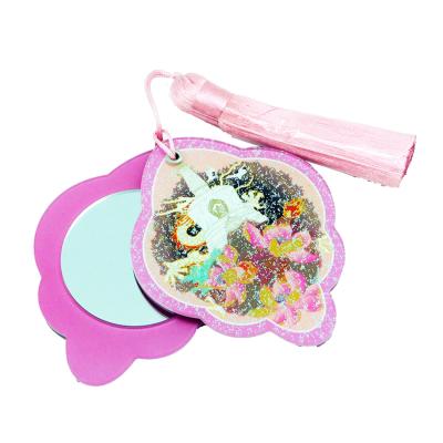 China Multifunction Small Pocket Mirror Plastic Hand Mirror Cartoon Figure Printed for sale