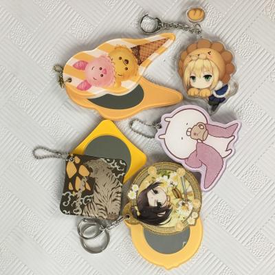 China OEM ODM Anime Compact Mirror Pocket Makeup Mirror Company Logo Printed for sale