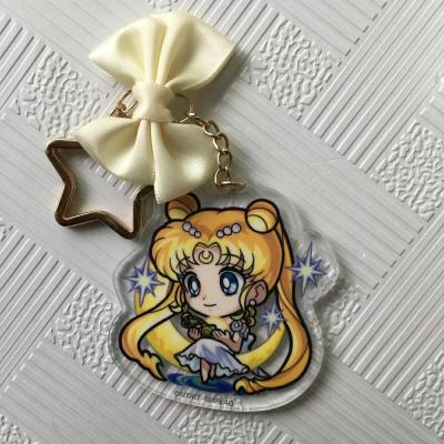 China Dos Keyrings plásticos relativos à promoção acrílicos amigáveis da corrente chave do Anime de Eco impressão deslocada UV à venda