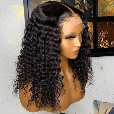 China Silky Straight Wave 10A Grade Deep Wave Lace Front Human Hair Wig Pre Plucked Brazilian Hair Lace Frontal Wigs for sale