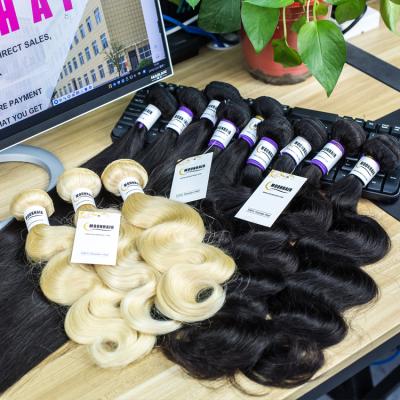 China Raw Wave Virgin Hair Wholesale 100 Grade 10A Silky Straight Human Unprocessed 613 Mink Virgin Hair for sale