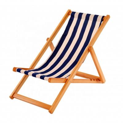 China Contemporary Adjustable Beach Lounger Wooden Corner Lounge Chair for sale