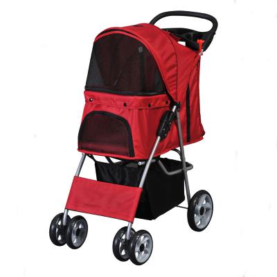 China Pet Stroller Fabric Aluminum Alloy GS 666 Oxford Cat Max Red Dog Travel Metal OEM EVA Outdoor Pcs Plastic Color Viable Design for sale