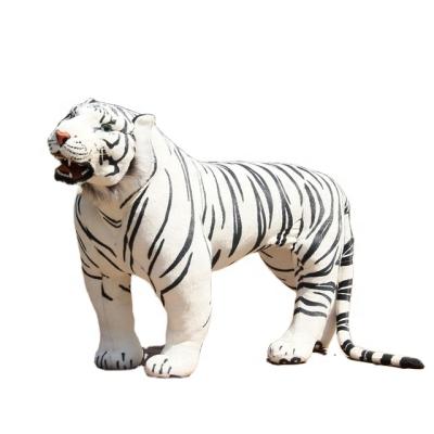 China Realistic Life Size Giant Stuffed Plush White Tiger Stuffed Toy for sale