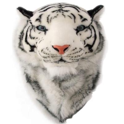 China Wholesale Realistic White Tiger Main Wall Decor Tiger Stuffed Animal Factory Home Decoration for sale