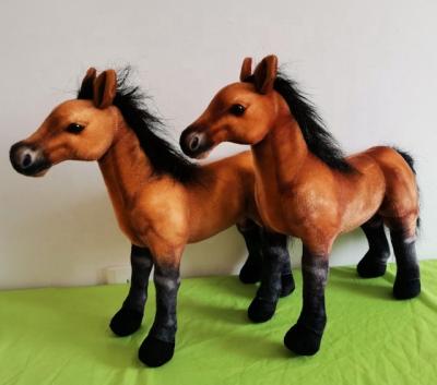 China New 40CM Realistic Fashion Designing Plush Realistic Horse Stuffed Brown Stuffed Realistic Stuffed Toy Horse Stuffed Toy for sale