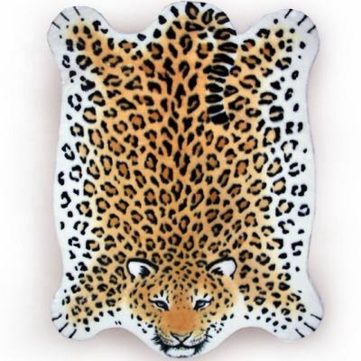 China Washable Brown Faux Fur Modern Rug Animal Skin Plush Blanket Leopard Plush Blankets for sale