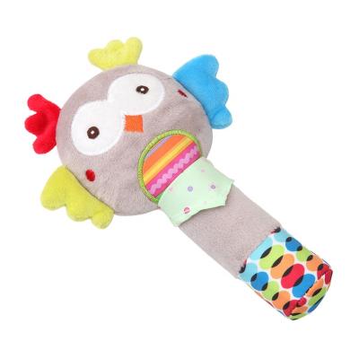 China Funny Plush Animal Hand Bell Baby Rattle Toys Newborn Baby Rattle Toys Plush Hand Bell For Kids Early Educational Infant Toys for sale