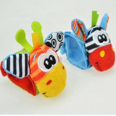 China Funny Educational Toy Cute Animal Infant Wrist Rattles Doll Infant Socks and Foot Finders Ratchets Soft Toy for sale