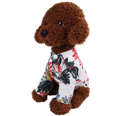 China Cool New Fashion Hawaii Style Pet Cat Dog Clothes T-shirt Dog Cat Pet Costume Viable Pet T-shirt for sale