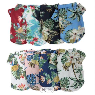 China Hot Selling Clothes Stocked Hawaiian Dog Shirt Style Dog Spring And Summer Pet Shirts Pet Clothes for sale