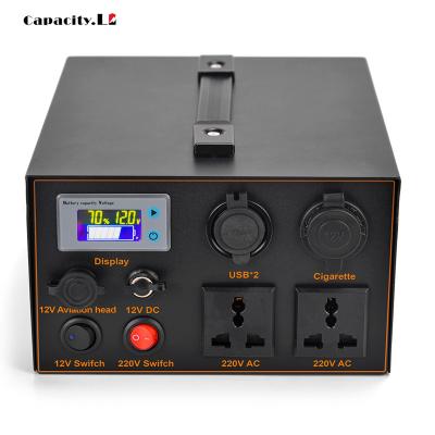 China 500w 220V toys inverter 60AH 12v lithium battery rechargeable battery pack with bms for outdoor camping for sale