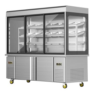 China Double-temperature CE Appocval display cabinet frost cabinet door refrigerator refrigerator and glass refrigerator for sale