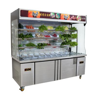 China MaLaTang Cooler Dual-temperature Hot-pot Cooler Display Cabinet Cooler Showcase Refrigerator for sale