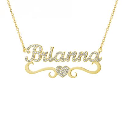 China Hot Custom Personalized Hiphop INS Fashion Design DIY Name Letter Necklace Chain Jewelry for sale