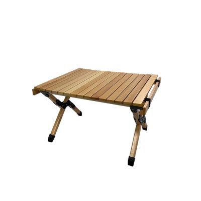 China Zelkova Mini Portable Metal Camping Table Modern Outdoor Folding Portable Folding Picnic Table Camping Table with Carry Bag for sale